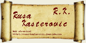 Rusa Kašterović vizit kartica
